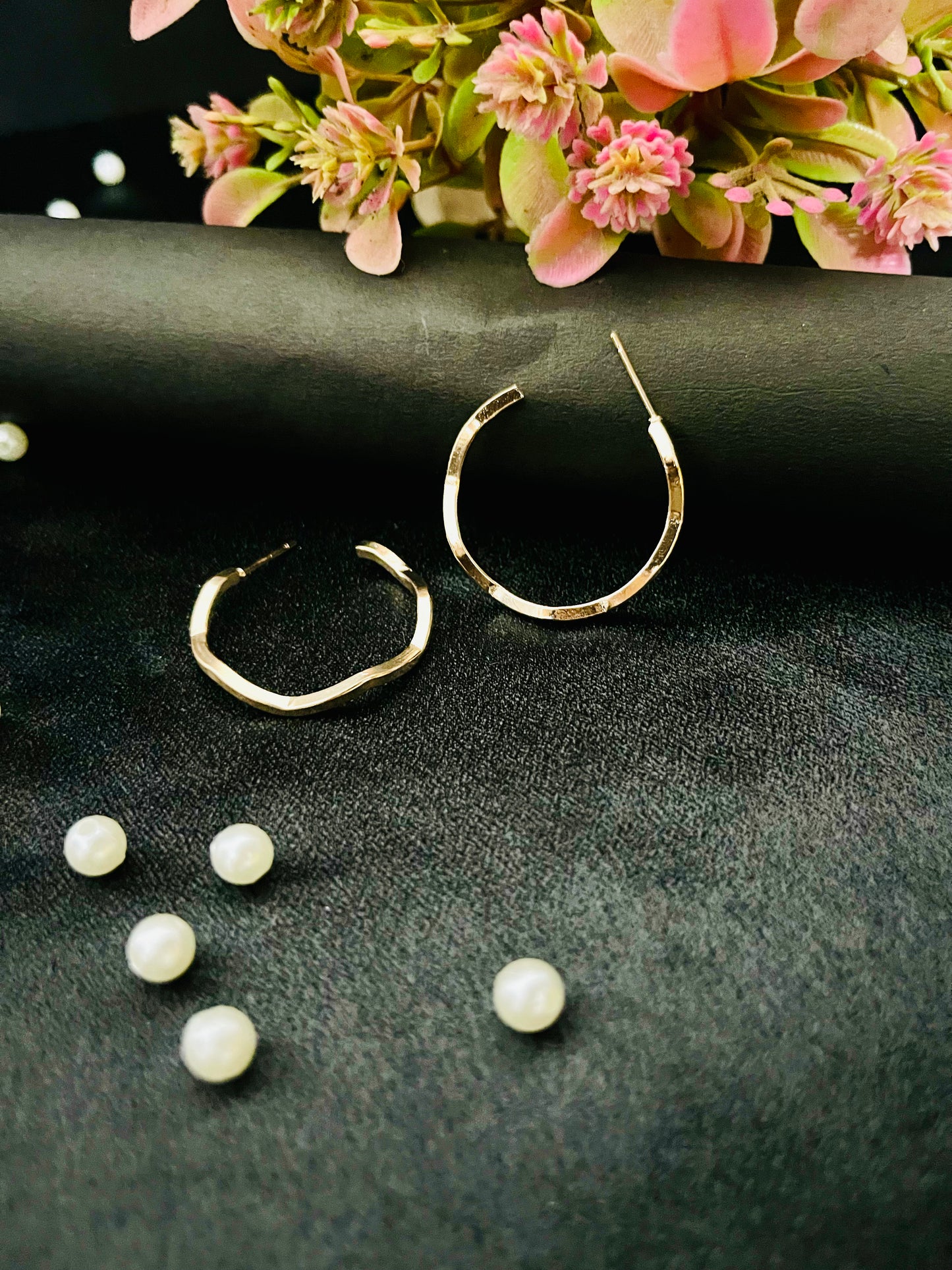Golden Geometric Hoop Earrings | Modern Everyday Jewelry