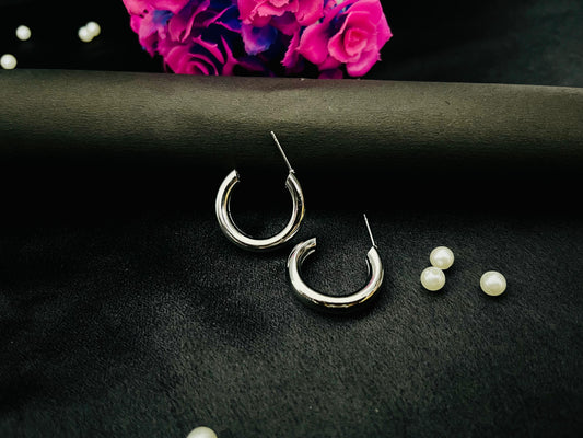 Chunky Silver Hoop Earrings | Bold Modern Everyday Jewelry